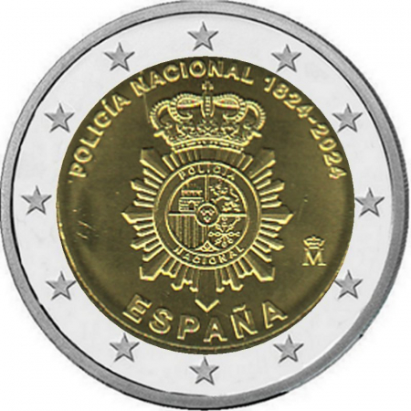 2 € Spanien - 2024 - Nationale Polizeikorps